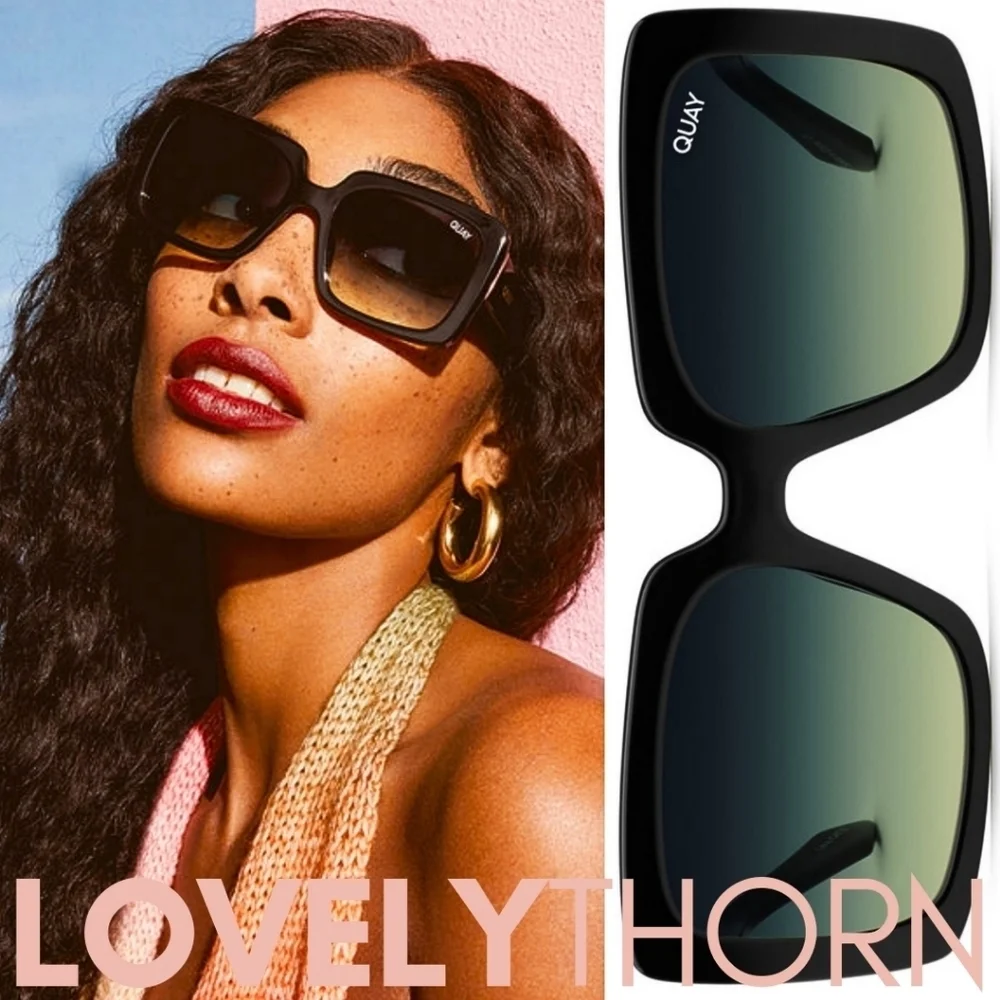 QUAY // ltd ed paris hilton collab oversized premium injection square sunglasses